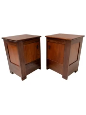 Art Deco Modernist Nightstands by J.A. Muntendam for L.O.V. Oosterbeek, 1920s